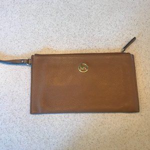 MK brown wristlet